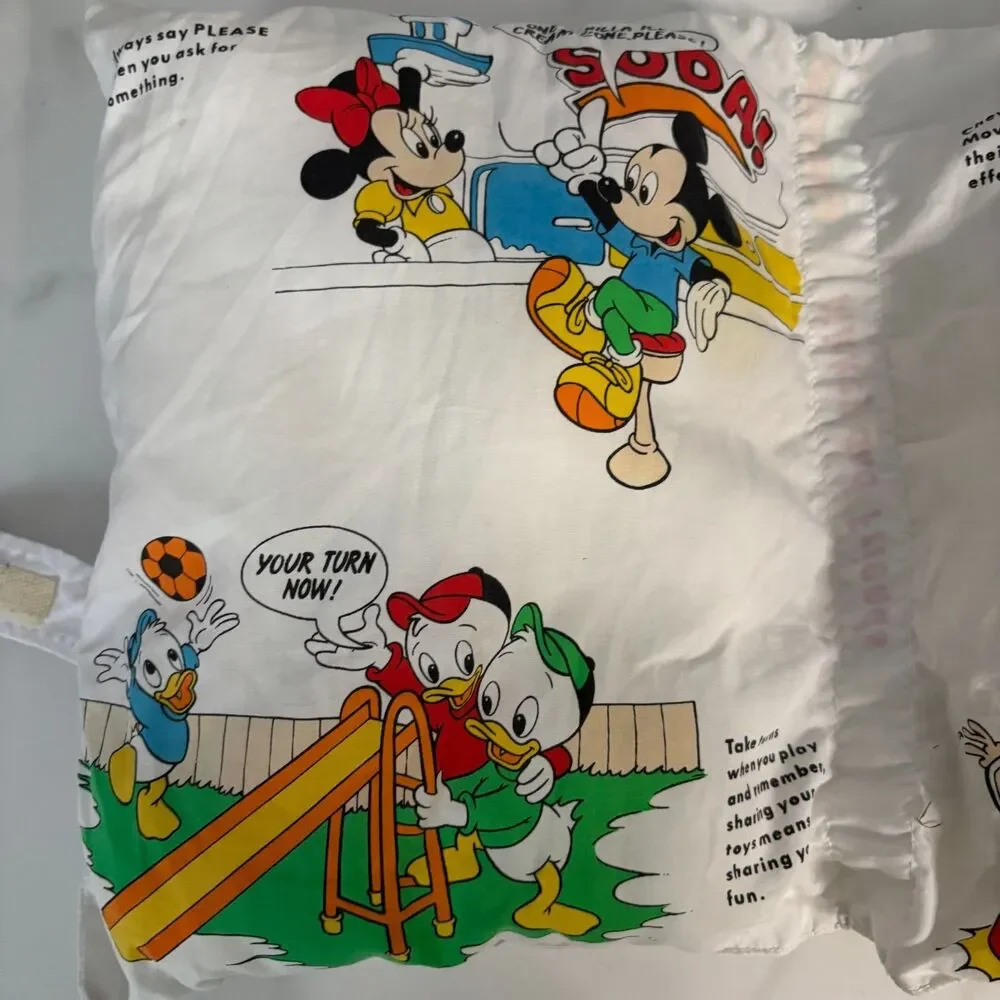 Disney Mickey & Friends Once Upon A Pillow Book Have Fun Good Manners Vintage